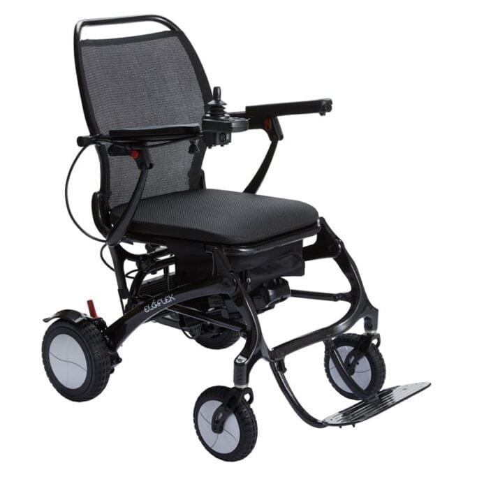 Eloflex C ultralätt hopfällbar elektrisk rullstol i carbon