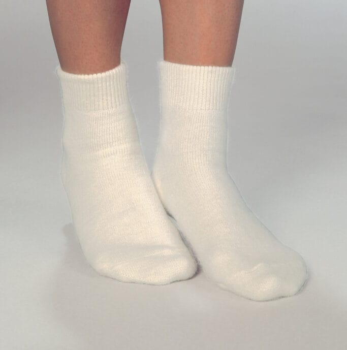 Angorasocka med Frottésula